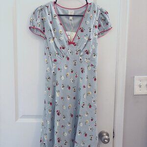 Doen Blue Puff Sleeve Sundress